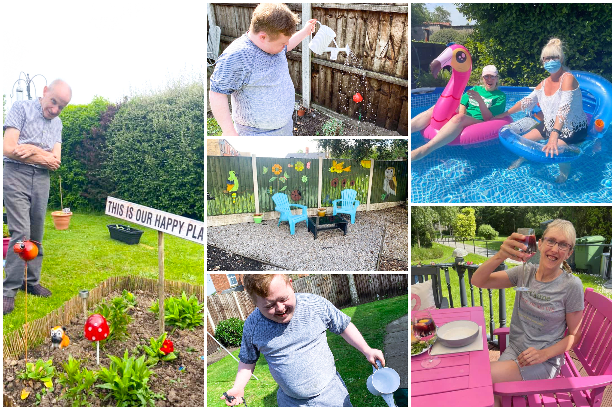 Throwing pool parties, creating art and decorations, and growing fruits and vegetables are just some of the ways people we support keep active in their gardens. 