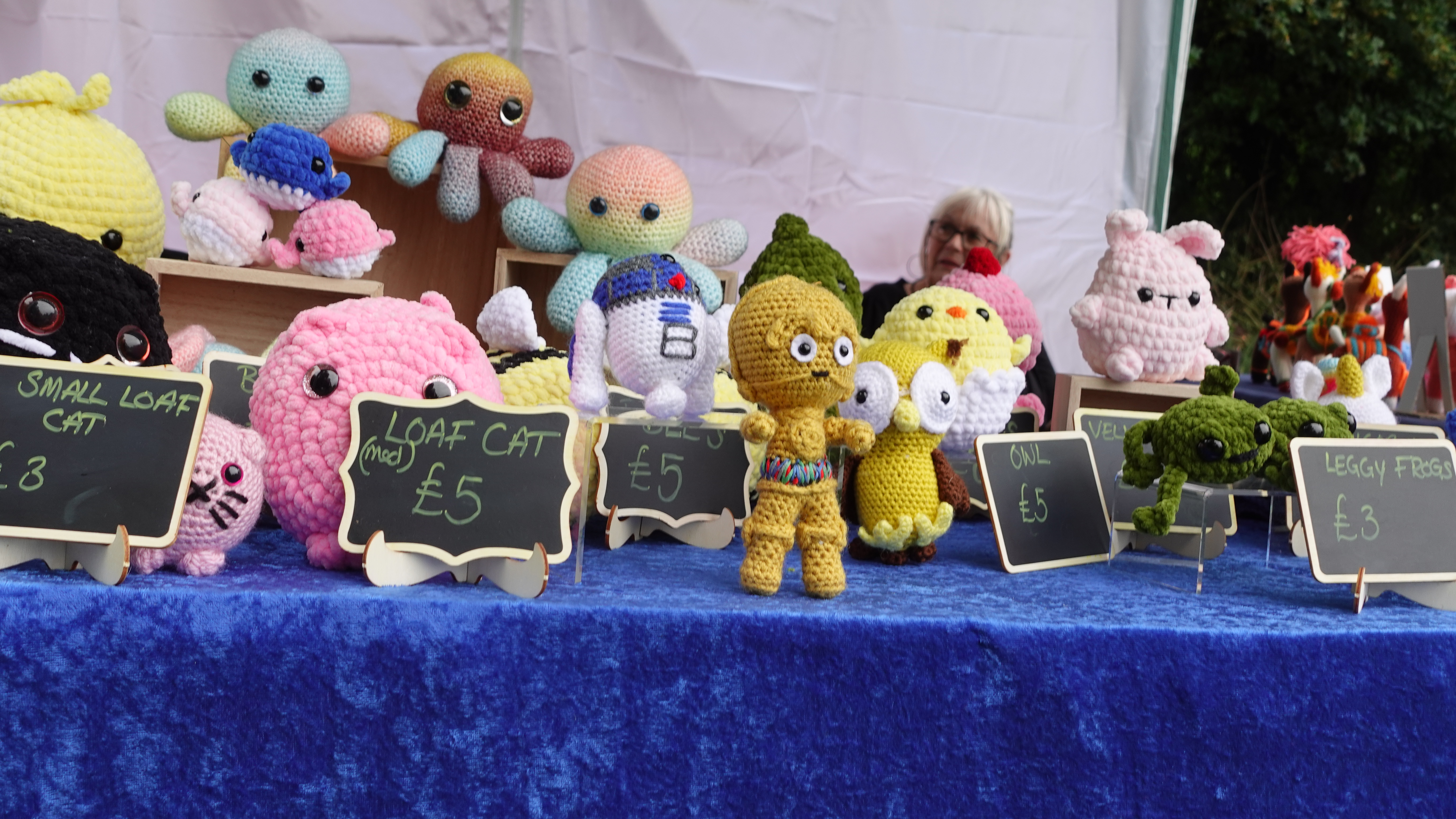 Some of the homemade crafts on offer