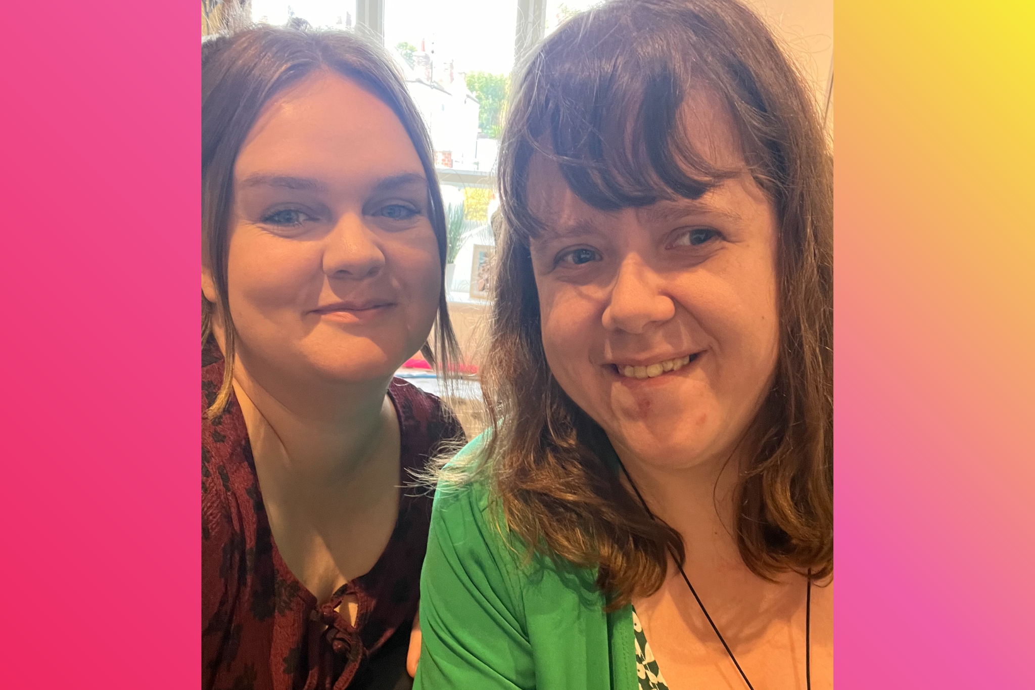 A female support worker and a female person we support