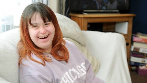 Lady smiling