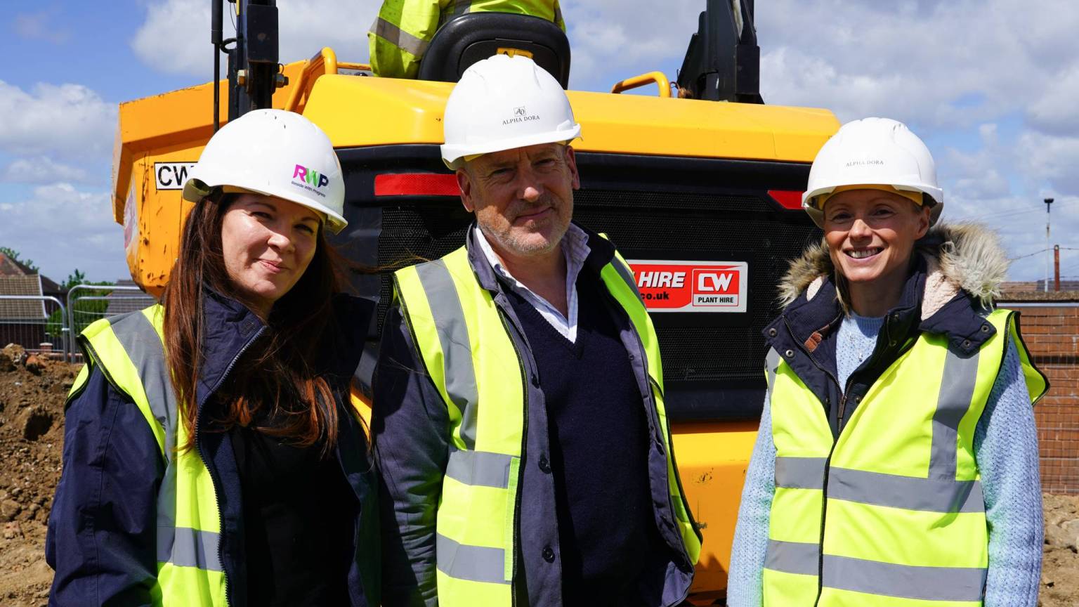 Lifeways team members at a new development site