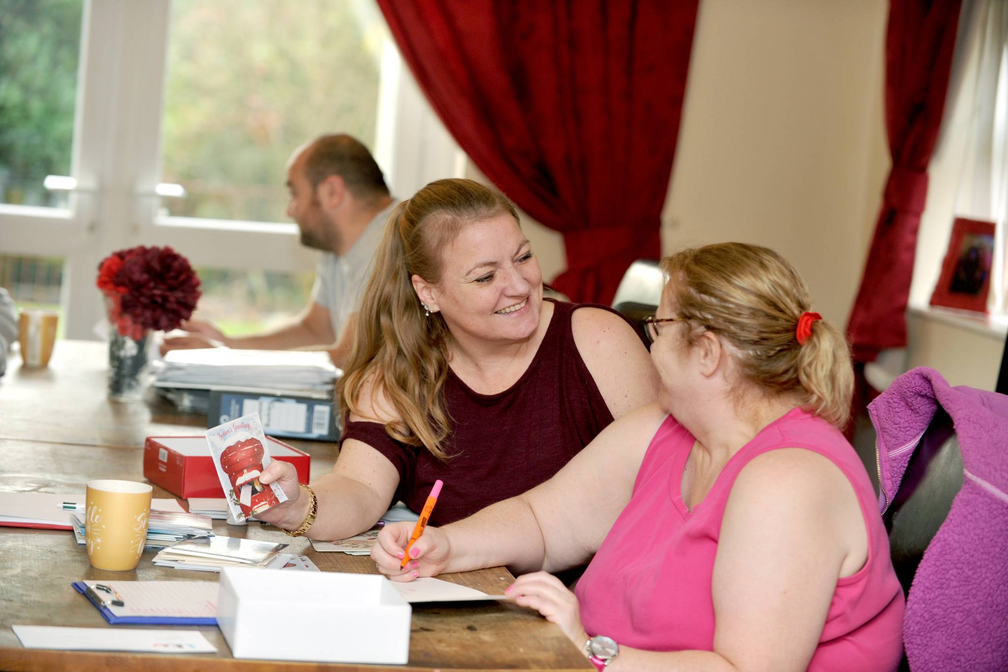Two people taking part in an activity