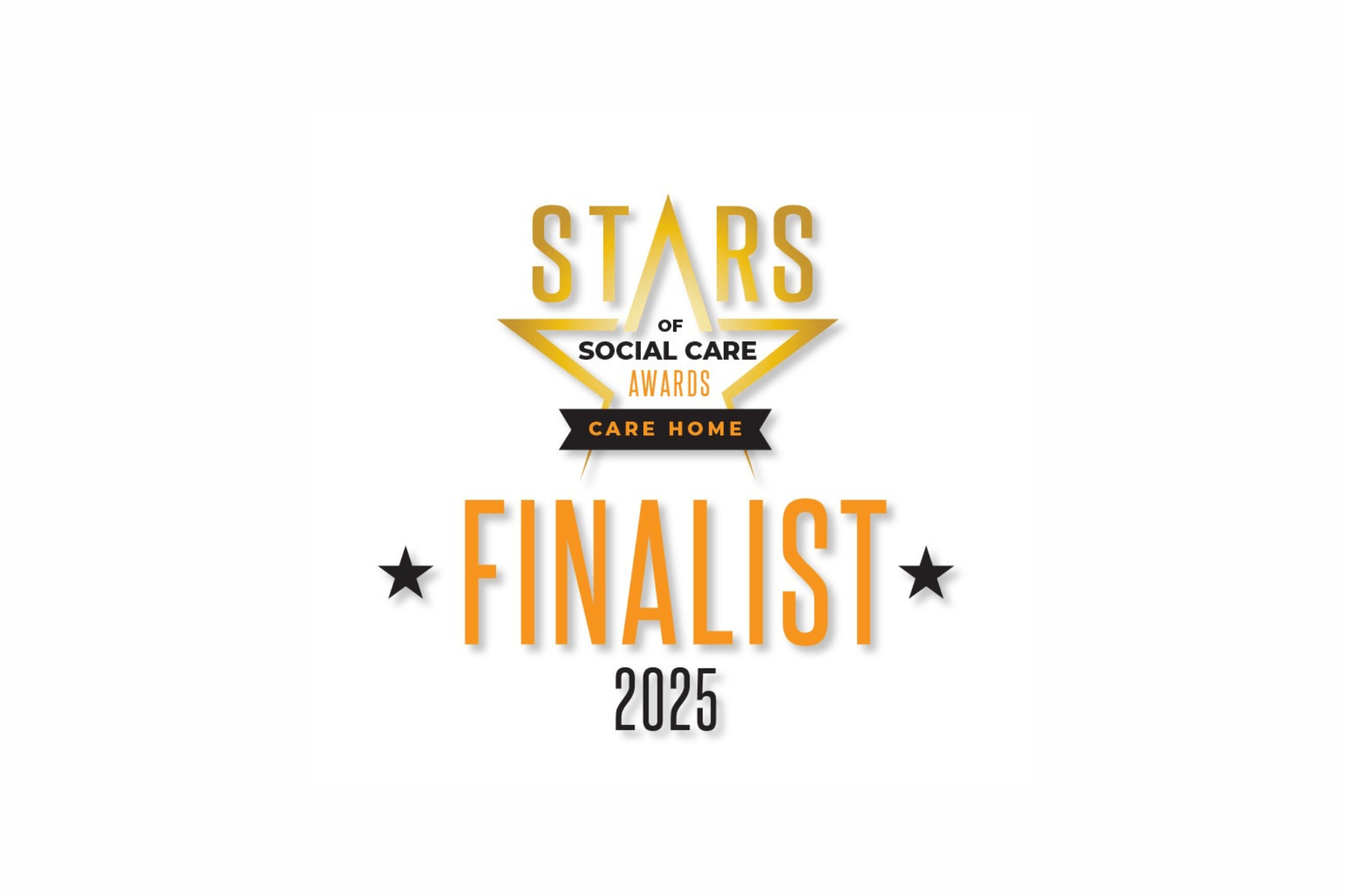 A badge which says Stars of Social Care Awards finalist 2025