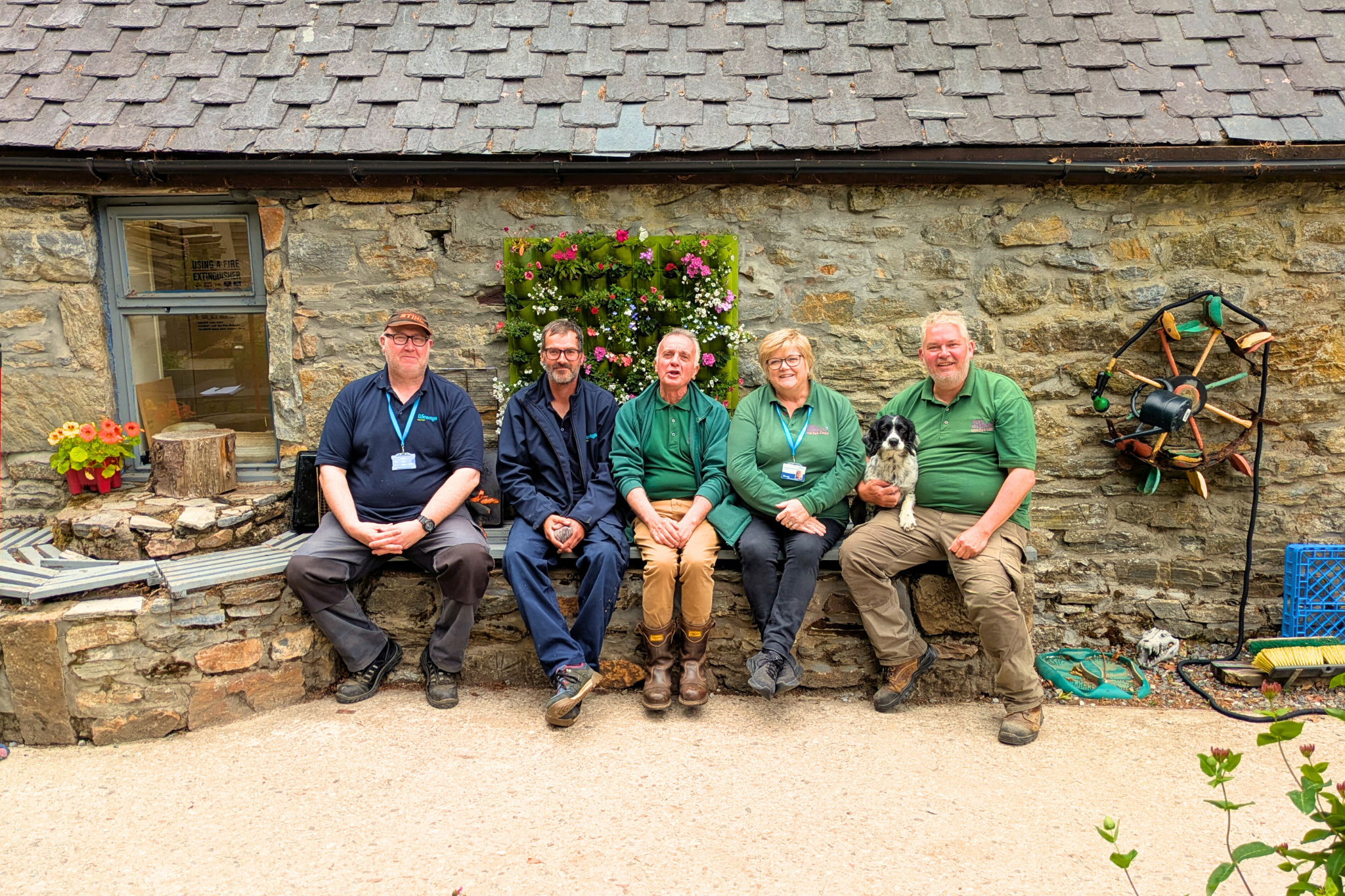 The Loch Park Team outside the centre in Keith, Banffshire