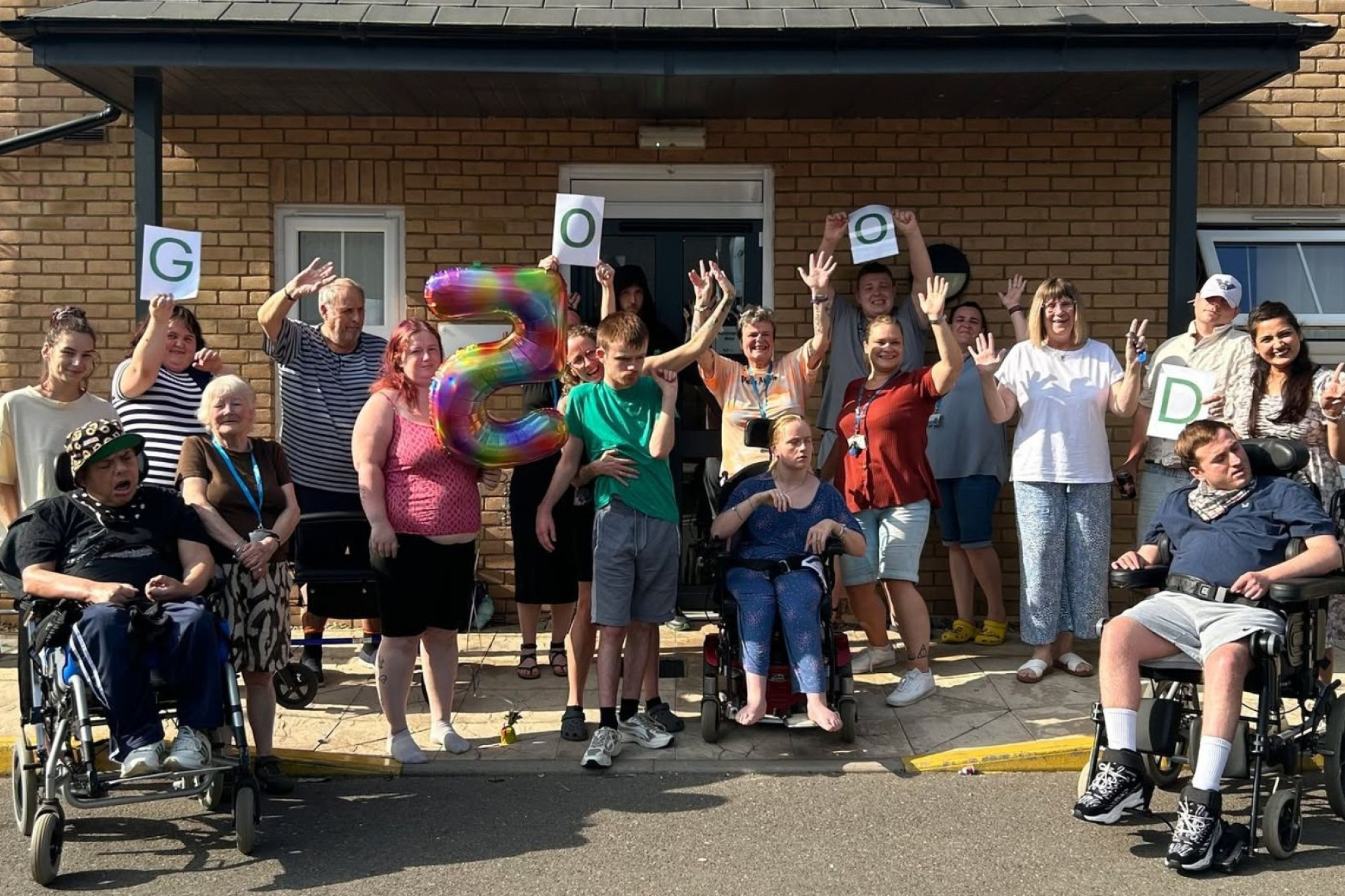 The team and residents at Barber Gardens
