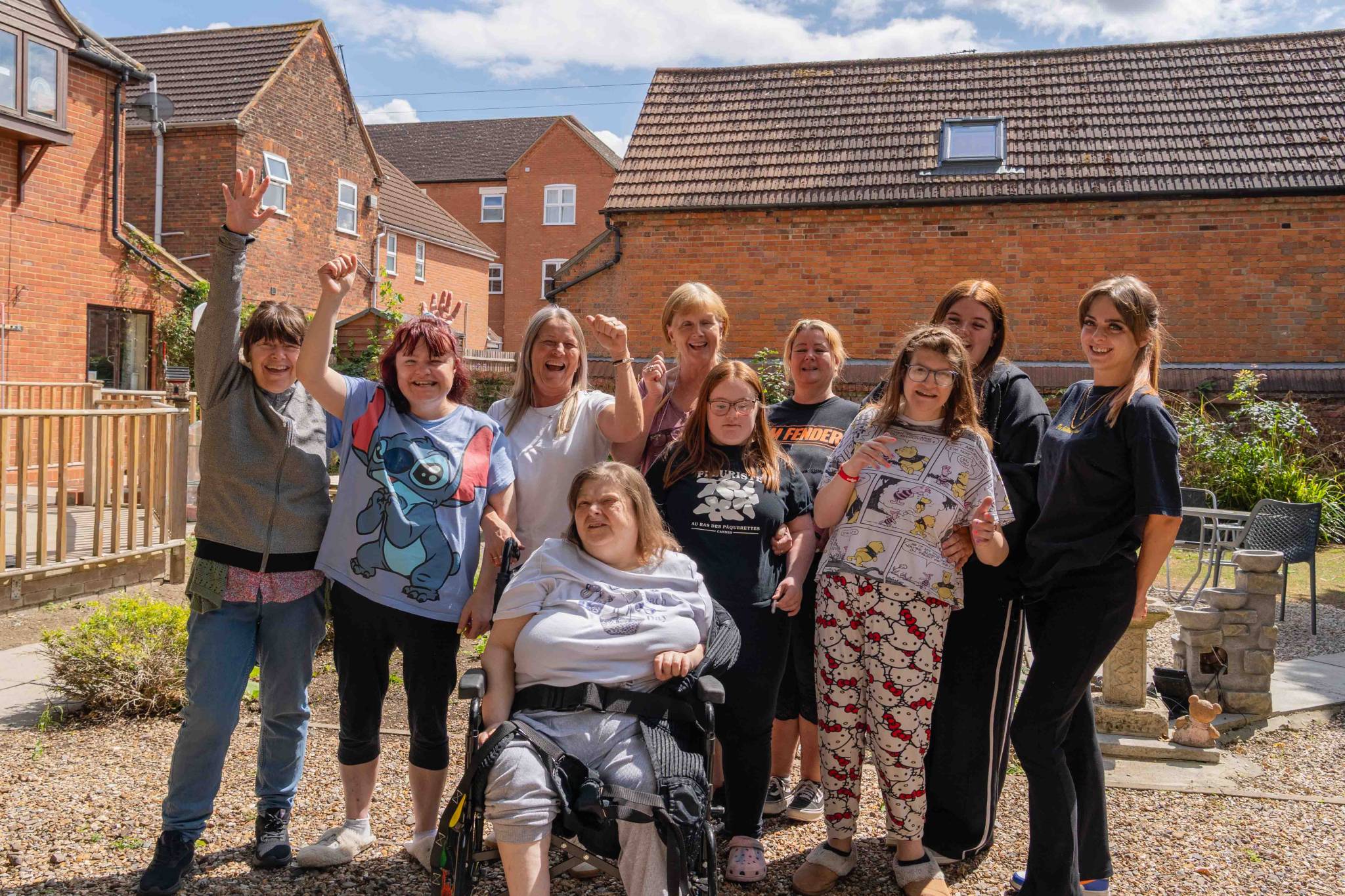 The Lifeways team and people from Larchwood House