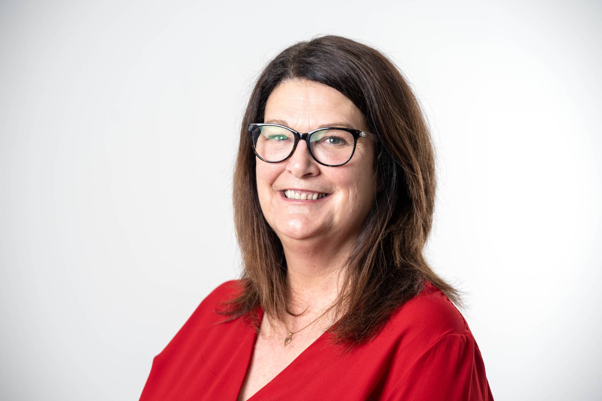 A smiling woman