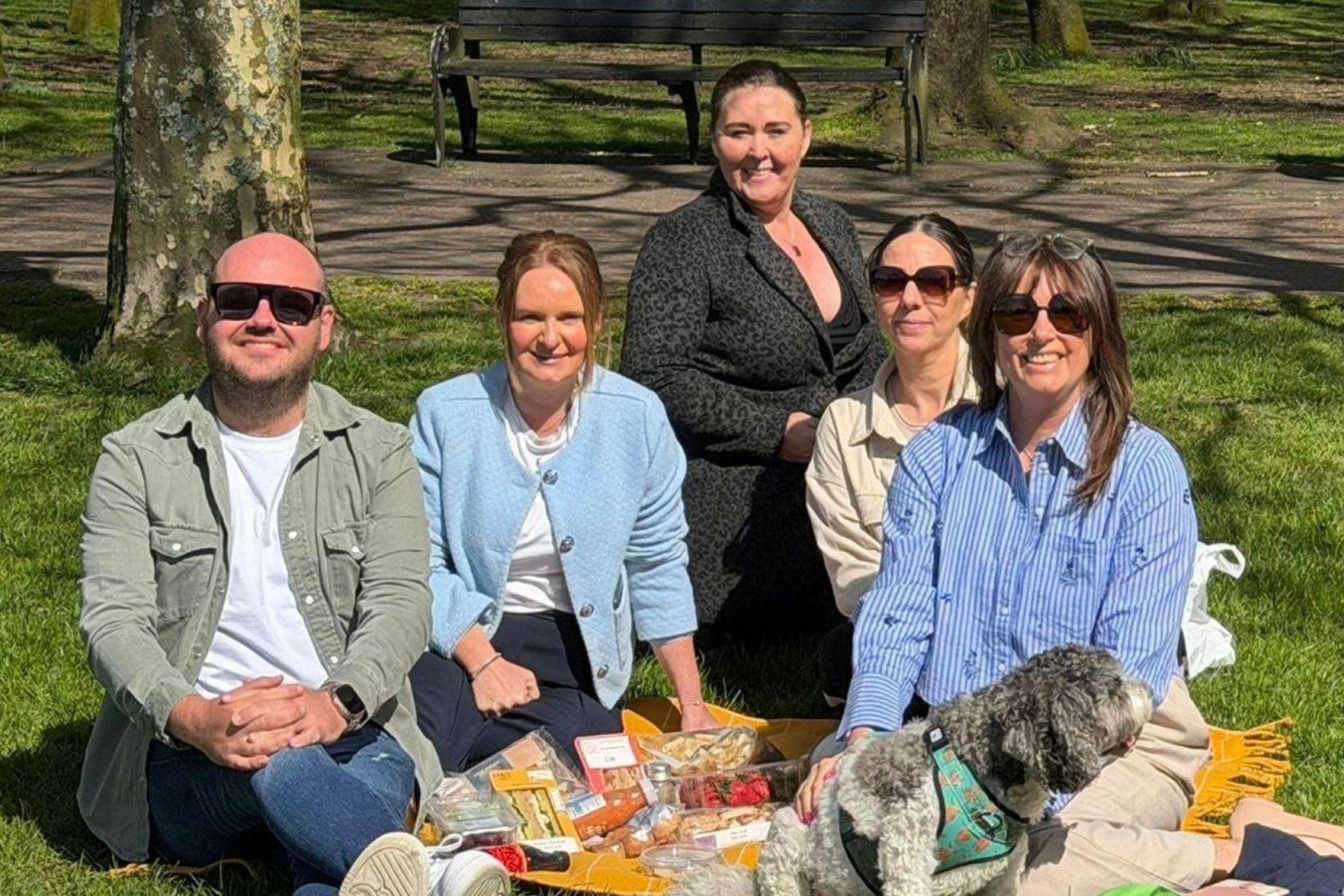 Some of our Scottish team enjoying the sun